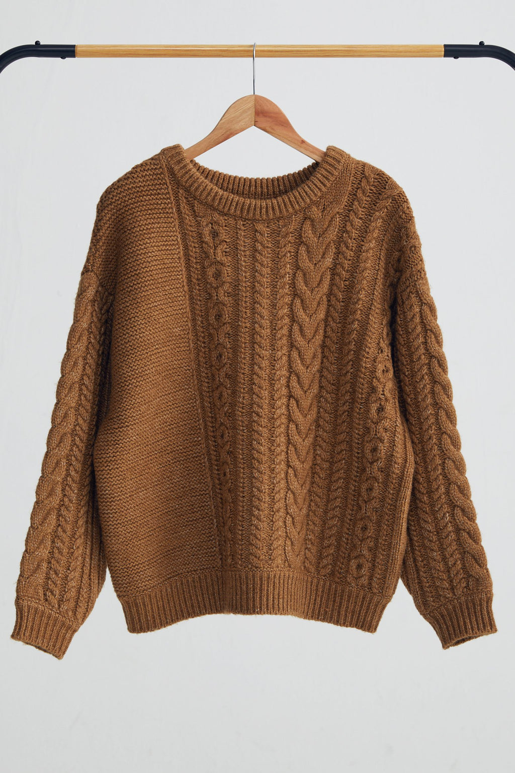 2wayケーブルニット【キャメル】 – TRUE Self