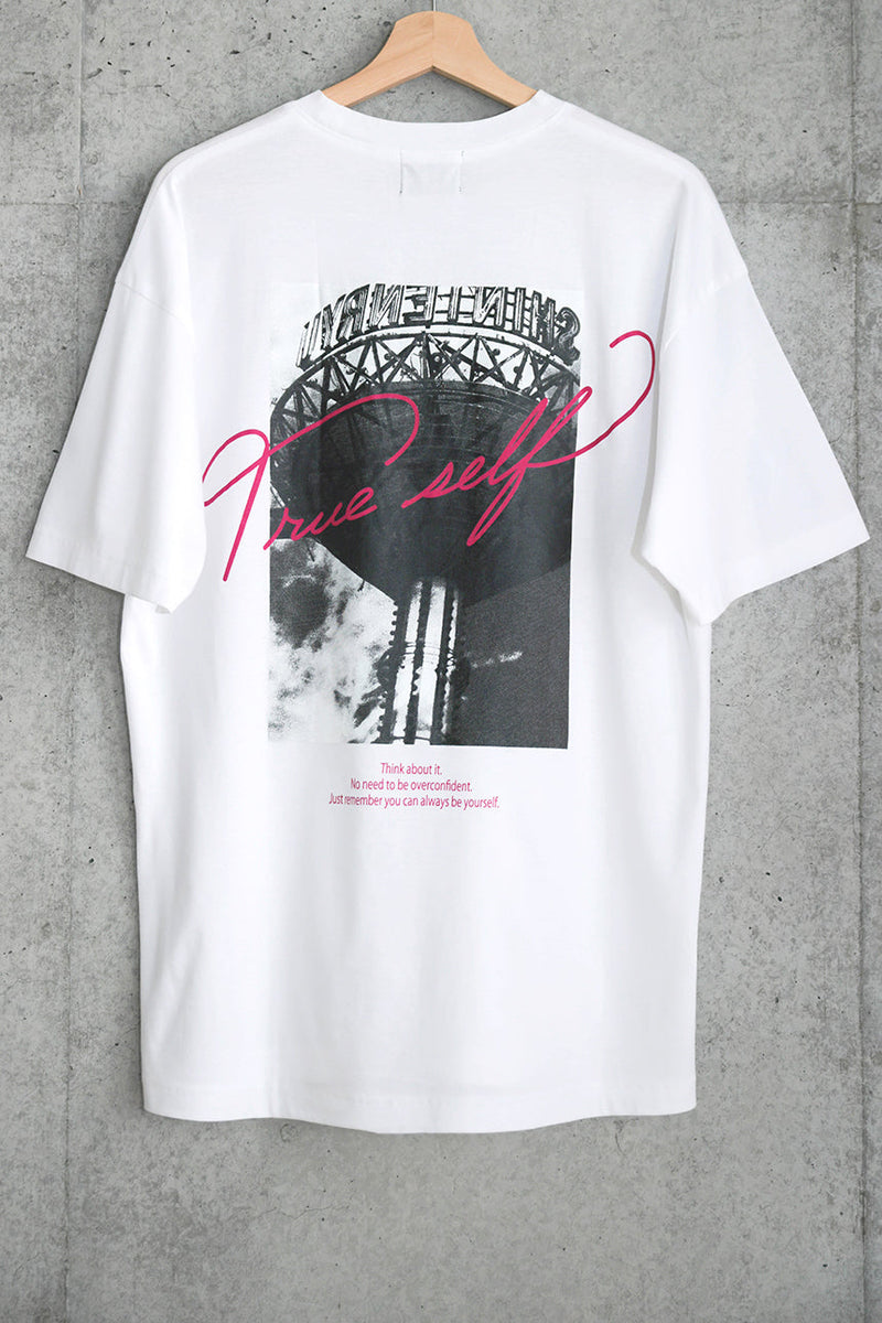 バックグラフィックTシャツ【ホワイト】
