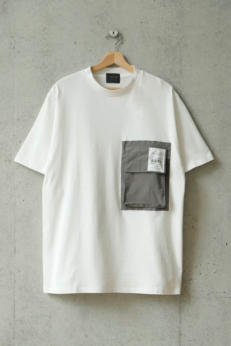 パッチポケットTシャツ【ホワイト】